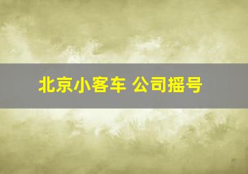 北京小客车 公司摇号